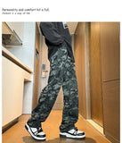 Riolio camouflage Jeans Men straight Pants patchwork male jean Fit Patchwork Streetwear Men's Trousers Denim Large size Hip Hop