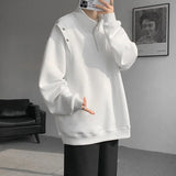 Riolio Men hoodie  Stand Collar Half Zip Sweatshirt Star Shoulder Design New Fashion Casual Streetwear Comfort Athletic Pullover