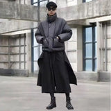 Riolio Men's Wide Leg Pants Solid Joggers Streetwear Elastic Waist 2025 Irregular Skirts Trousers Men Loose Punk Pantalon 3XL