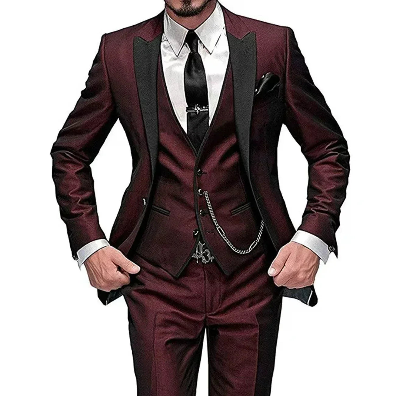 Riolio prom outfits for guys Teal Green Suit for Men,full Man Suit,3 Pieces Blazer Vest and Pants Set,men's Suit for Wedding ,daily Life,business,party