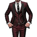 Riolio prom outfits for guys Teal Green Suit for Men,full Man Suit,3 Pieces Blazer Vest and Pants Set,men's Suit for Wedding ,daily Life,business,party