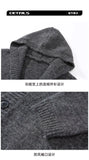 Riolio American-style autumn/winter streetwear unisex trendy hooded knit sweaters for couples with loose-fit retro Harajuku casual tops
