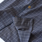 Riolio Men's Shorts Pajamas Suit for Summer Thin Short-sleeved Shorts Cotton Simple Plaid Design Pantalon Pijama Hombre Mens Sleepwear