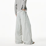 Riolio Summer Loose Wide Leg Striped Trousers Unisex High Street Fashion Trendy Casual Wear Oversize Streetwear Long Pants Lightweight