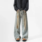 Riolio Men's Jeans baggy Denim pants Loose Fit Casual Style American Streetwear Straight Novel design Leg Pants Trendy Brand