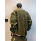 Riolio Hong Kong Style Retro Coat Versatile Solid Color Lamb Fur Plus Velvet Shirt Fashion High-end Autumn Winter Loose Fleece Jacket