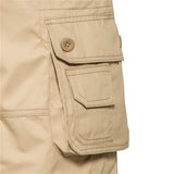 Riolio Men's Shorts Loose Large Size Multi-Pocket Overalls Summer Cotton Comfortable Nickel Pants Outdoor Casual Sports Beach Pants