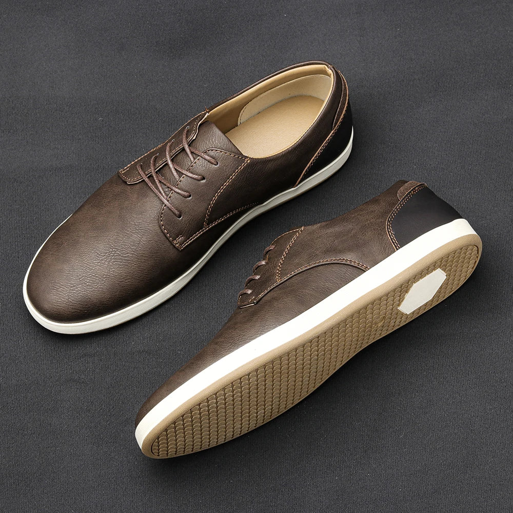 Men Shoes Fashion Comfortable 2024 Brand Casual Shoes Leather Men