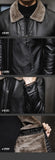 Riolio Casual Punk Rock Thick Leather Coats Slim Windproof Blazer Stand Collar Outwear Men's Pu Leather Jacket Zipper Motorcycle Jacket