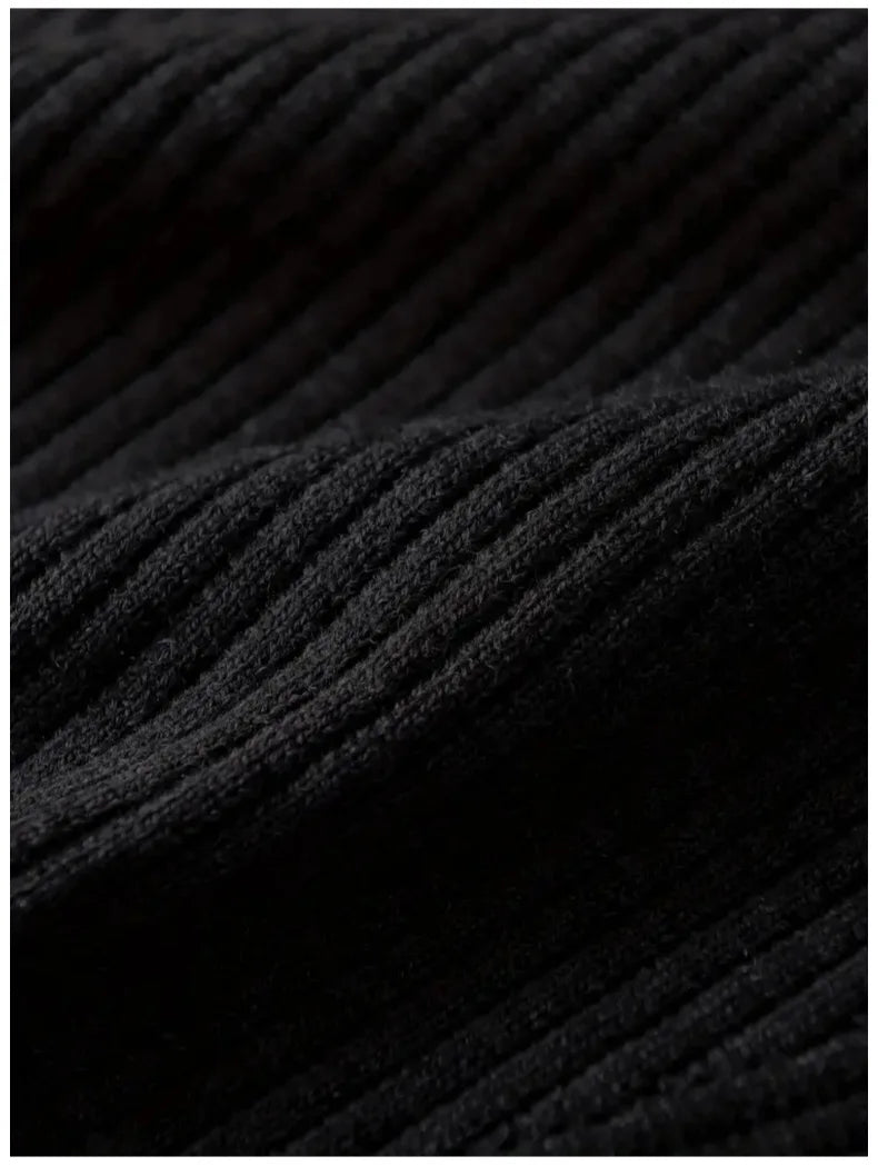 Riolio New Popular Preppy Style Men Sweater Vest Casual Knitted Streetwear Solid Color V Neck Waistcoat Leisure High Quality Knitwear