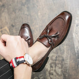 Riolio Summer Fashion Casual Leather Shoes Men Large Size Business Formal Casual Shoes Wedding Lace Up Men Shoes