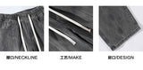 Riolio Jeans men Elastic waist Streetwear Fashion Jeans Black Spring New Men Women Wide Leg Straight Denim Trousers Plus Size 5XL-M
