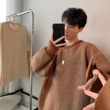 Riolio Hip hop street fashion men and women individuality simple striped sweater couple loose retro autumn and winter knitwear top y2k