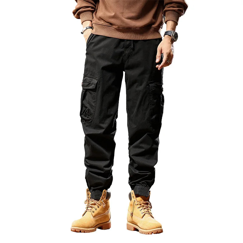 Riolio Fashion High Quality Slim Casual Tactical Cargo Pants Male Streetwear Harajuku Joggers Men Trousers Tooling Pants Outdoor Pants