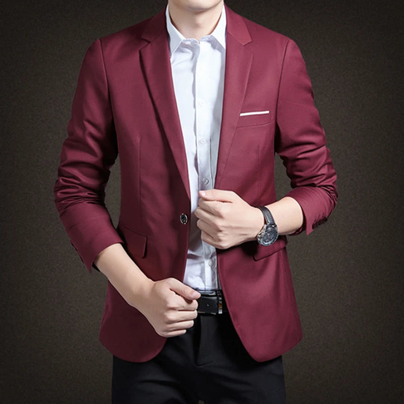 Riolio prom suit New Arrival Luxury Men Blazer New Spring Fashion Brand Slim Fit Men Suit Terno Male Business Jackets Coat