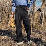 Riolio New British Retro Male Suit Pants Light Luxury Naples Slim-fit Dress Pants Casual Premium Popular Elegant FashionTrousers M-3XL