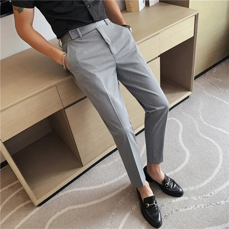 Riolio Wedding Dress Pants for Men Business Suit Pant Casual Slim Formal Pants Pantalon Costume Men Suit Trousers Plus size 29-36