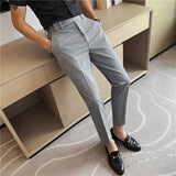 Riolio Wedding Dress Pants for Men Business Suit Pant Casual Slim Formal Pants Pantalon Costume Men Suit Trousers Plus size 29-36