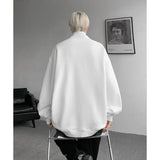 Riolio Men hoodie  Stand Collar Half Zip Sweatshirt Star Shoulder Design New Fashion Casual Streetwear Comfort Athletic Pullover