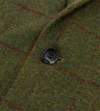 Riolio fashion suits for men 3 Piece Green Woolen Plaid Men Suits Slim Fit Wedding Groom Tuxedo Notch Lapel Business Party Set Costume Homme Jacket Vest Pant