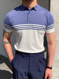 Riolio Summer Men Fashion Polo Shirts Short Sleeve Turn-down Collar Patchwork Casual Polos Mens Clothing Male Tops Pullover Streetwear