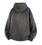 Riolio American-style autumn/winter streetwear unisex trendy hooded knit sweaters for couples with loose-fit retro Harajuku casual tops