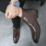 Riolio Men's Comfortable Ankle Leather Boots Men's Fashion Brand Chelsea boots men's brand leather boots high top shoes