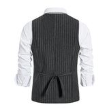 Riolio Business Casual Men Suit Stripe Vest Waist Belt Slim Temperament Retro Body Shaping Single Breasted  Fashion Tank Top 2024 New