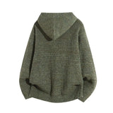 Riolio American-style autumn/winter streetwear unisex trendy hooded knit sweaters for couples with loose-fit retro Harajuku casual tops