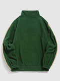 Riolio Men's Hoodie Fall Winter Fleece Sweatshirts Letter Embroidery Turtleneck Hoodies Pullover Vintage Streetwear Warm Sweats