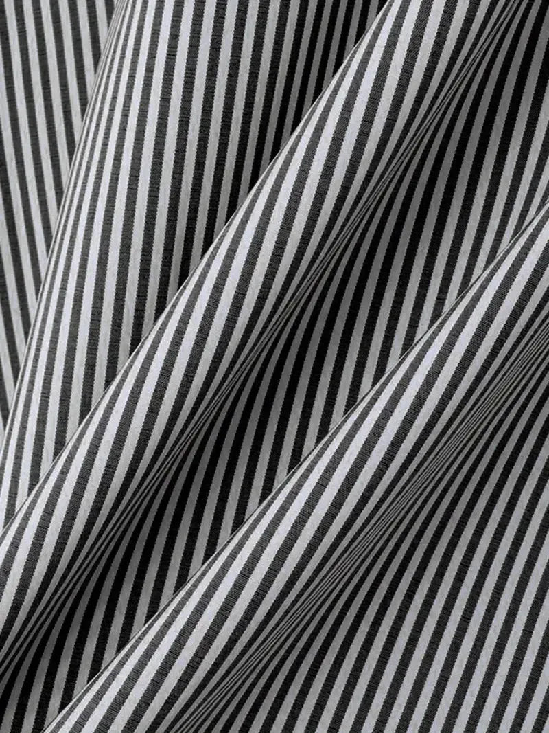 Riolio  New Japanese Trendy Men Shirts Light Luxury Textured Lapel Striped Long Sleeve Cardigan Tops Leisure Premium Loose Blouse M-2XL