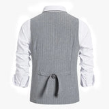 Riolio Business Casual Men Suit Stripe Vest Waist Belt Slim Temperament Retro Body Shaping Single Breasted  Fashion Tank Top 2024 New