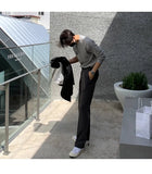 Riolio New Korean Fashion Men Suit Pants Light Luxury Business All-match Straight Slim-fit Casual Trousers Premium Elegant Dress Pants