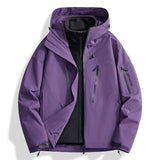 Riolio Men's Outdoor New Jacket Autumn Waterproof Windproof Assault Suit Men Women Three in One Two-piece Set Men's Brand Hiking Suit