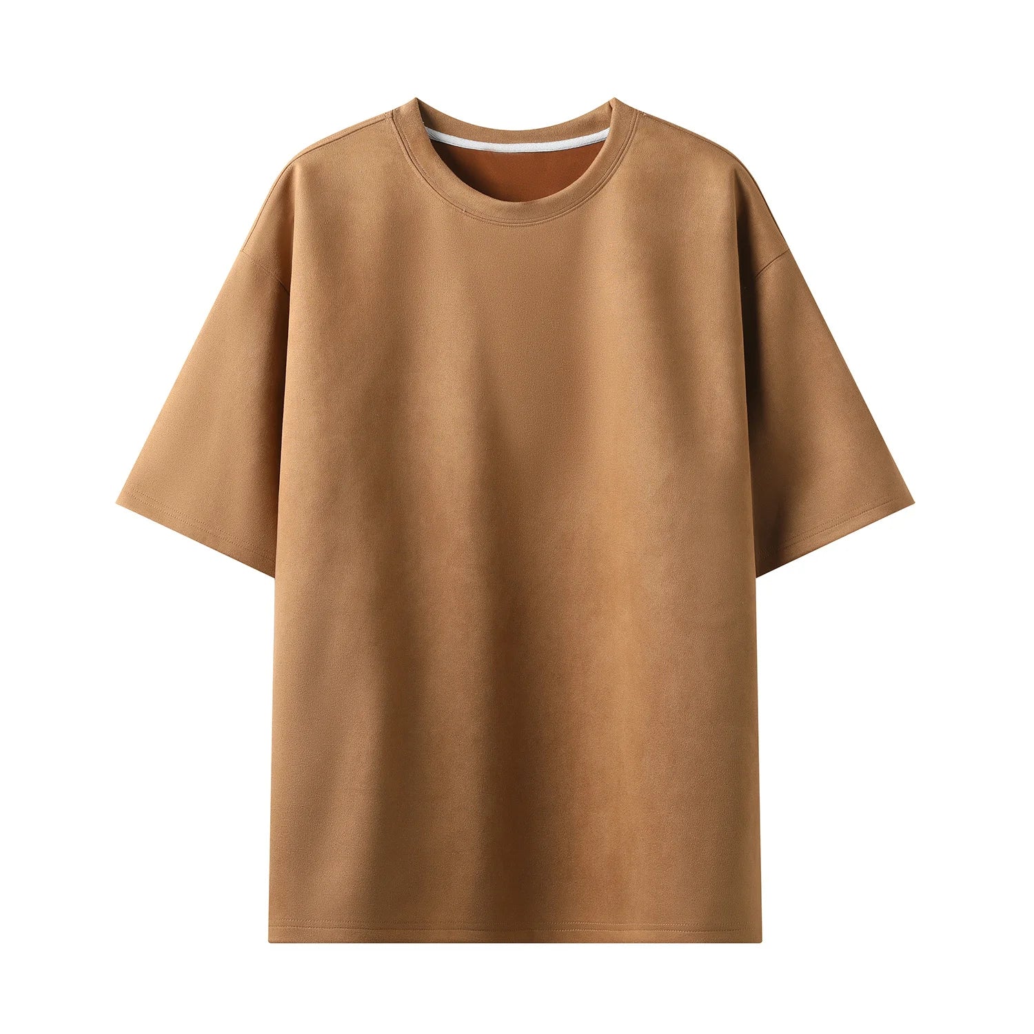 Riolio Summer Short-sleeved T-shirt Men Fashion 10-color Casual Suede T Shirt Men Streetwear Loose O-neck Tshirt Mens Top M-3XL