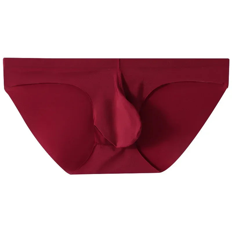 Riolio Article Spring and Summer New Ice Silk Non-marking Underwear MEN'S Triangle Pants Separate Quick-drying Youth Tide Solid Color