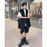 Riolio Mens Summer Sleeveless Jacket Casual Vest Suit Collar Loose Lightweight Outdoor Streetwear Breathable Top Clothing Male Fashion