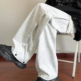 Riolio Black Casual Pants Men Fashion Oversized Wide Leg Pants Men Sweatpants Streetwear Loose Sports Pants Mens Joggers Trousers