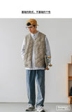 Riolio Cotton-layered Fashionable Vest Men with Autumn Winter Simple Casual Light Heated Inner Vest Cardigan Work Vest Top Aesthetic