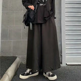 Riolio Men Trousers Plain Loose Oversize Casual Pants Spring Streetwear Fashion Leggings Button Wide-Leg Pants Men'S Clothing 2025  New
