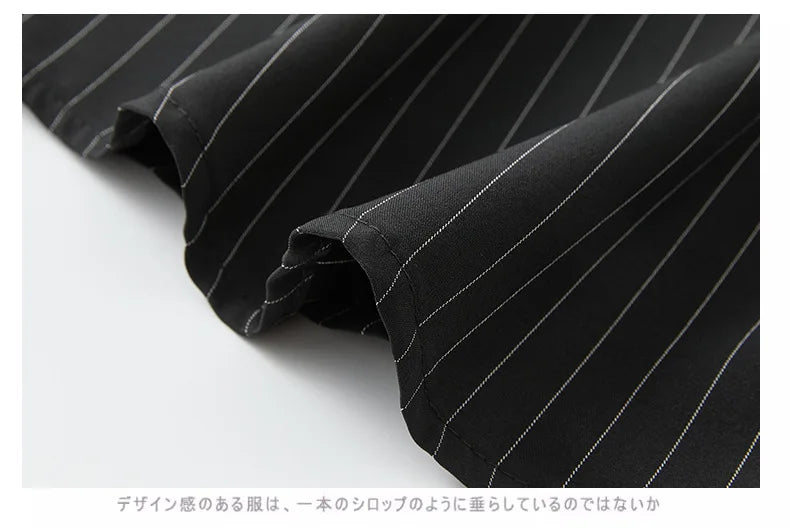 Riolio  New Naples Business Men Shirts Light Luxury Textured Lapel Striped Long Sleeve Cardigan Leisure Premium Commuter Blouse S-4XL