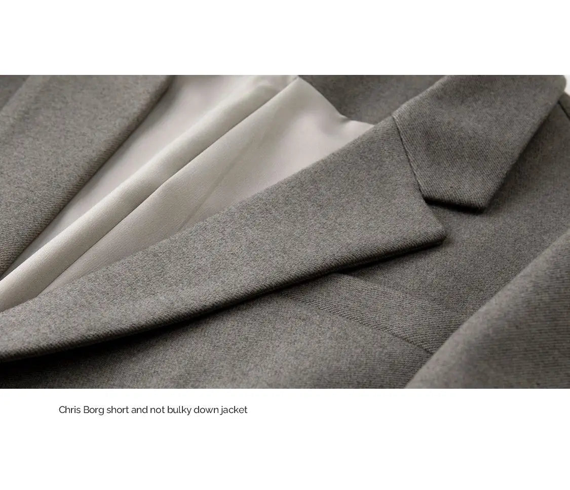 Riolio Simple Button Wooolen Coat Casual Wool Suit Jacket Men's Autumn Winter American High-end Business Casual Thick Wool Suit Top