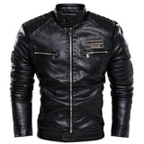 Riolio Men Outerwear Leather Moto Jacket Trend Brand Men's New Clothing Men Fashion Leather Jacket Streetwear Blazer Casual Jackets