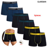Riolio 6pcs pack Black Boxer Shorts Men Underwear Soft Breathable Male Underpants for Men Homme Boxershorts Slips Panties