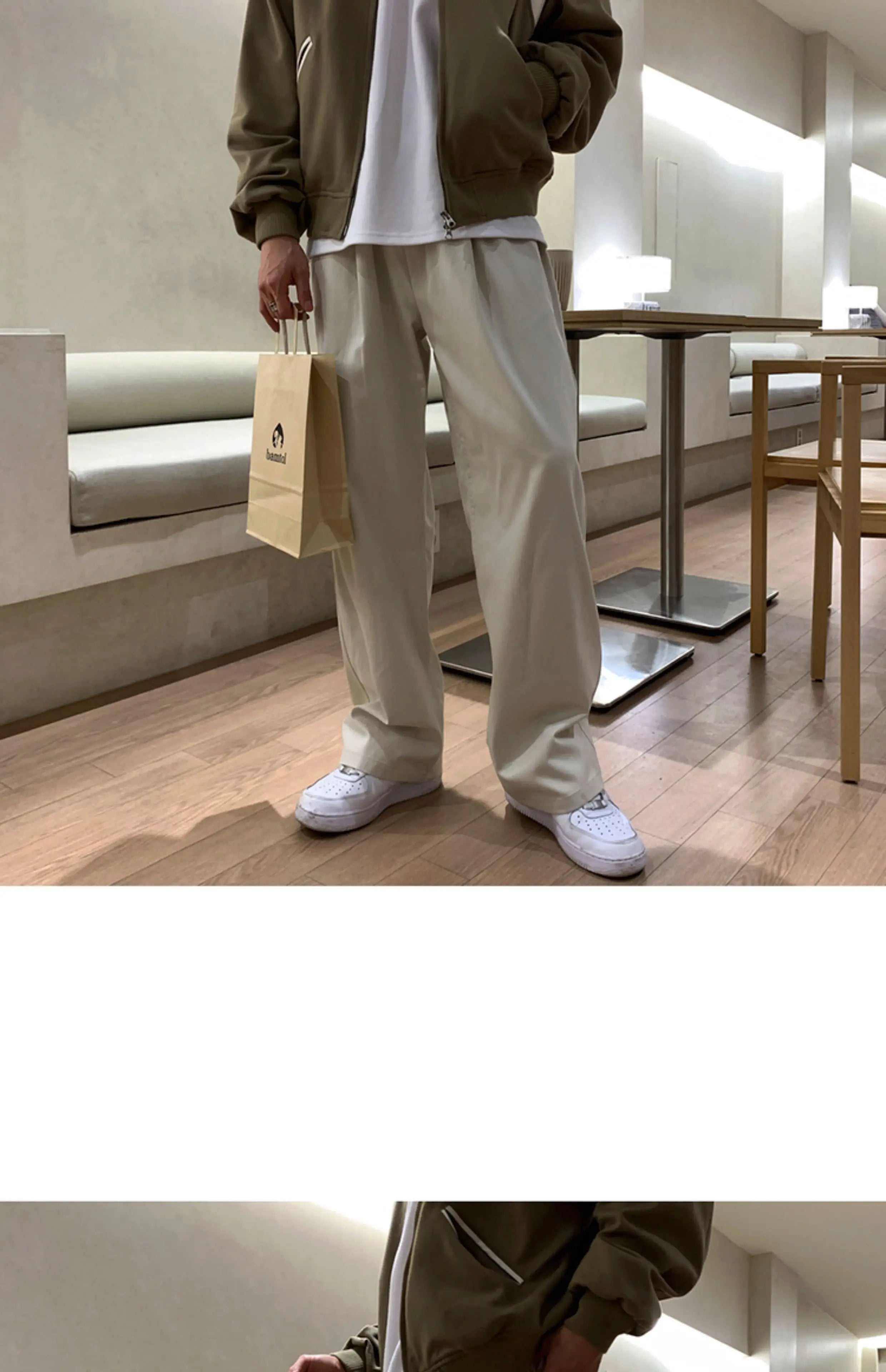 Riolio Korean Style High-end Straight-leg Casual Pants Men's Spring Summer Loose Trousers American 2025 New Trendy Wide-leg Pants Chic