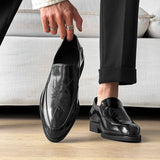 Riolio Brand design men's derby shoes Moccasins men's loafers thick soled casual men's social formal shoes