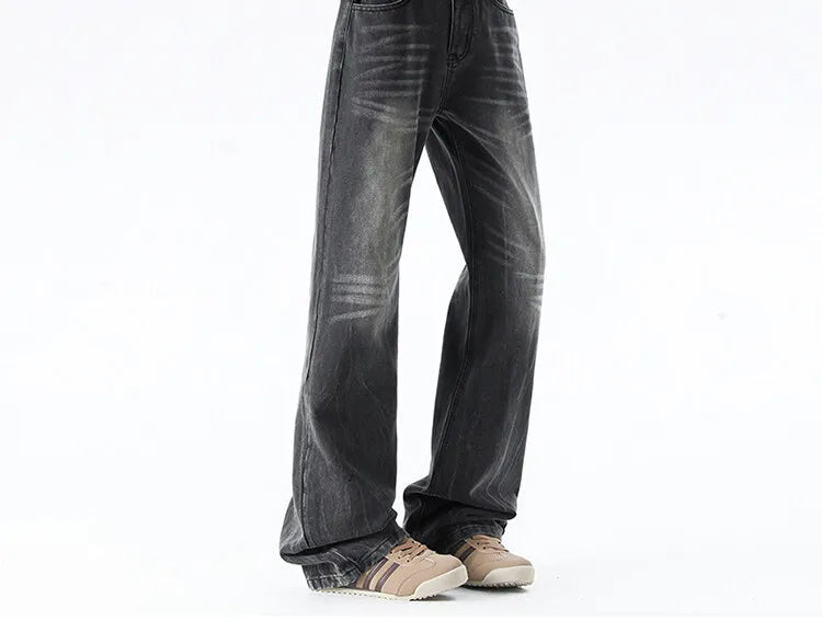 Riolio Wide leg jeans Men 2025 Autumn trend Casual Pantsbell-bottoms unisex washed Jeans Skinny Work Trousers Male Jeans Men Clothing