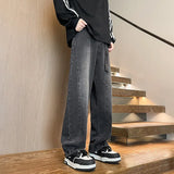 Riolio New Big boy Jeans for Men Streetwear Baggy Jeans Large size Patchwork Denim Leisure Simple Dime Pants Women Jeans Hot  jean