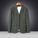 Riolio Men's Premium Suit Jacket Spring Autumn Casual Workwear Pure Cotton Jacket Men's Korean Version Slim Fit Loose Plus Size Suit