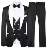 Tailor Made Royal Blue Men's Suit  Groom Tuxedos Peak Lapel Best Man Suits Mens Wedding Suits (Jacket+Pants+Vest)